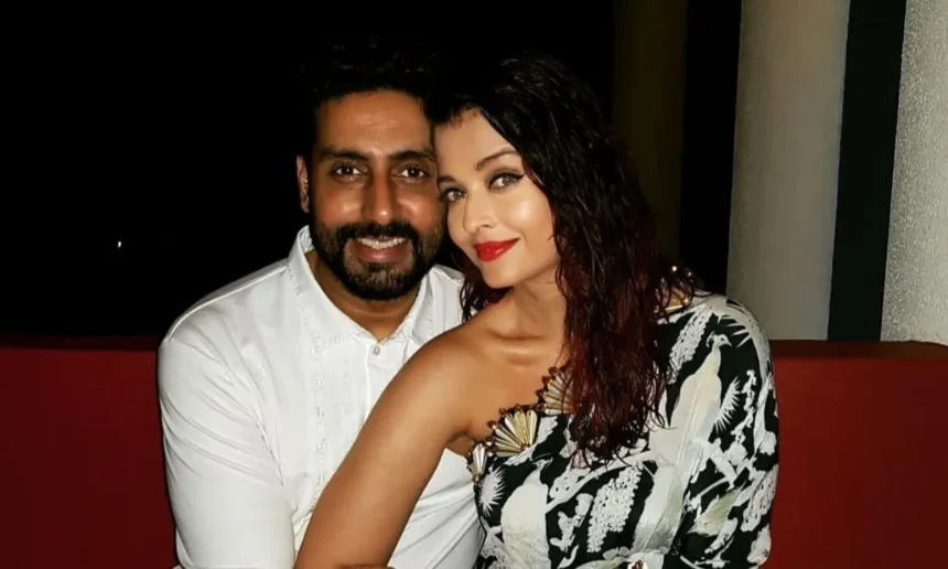 A image of Abhishek and Aishwarya having a good time