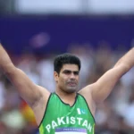 An image of Arshad Nadeem from Paris Olympics