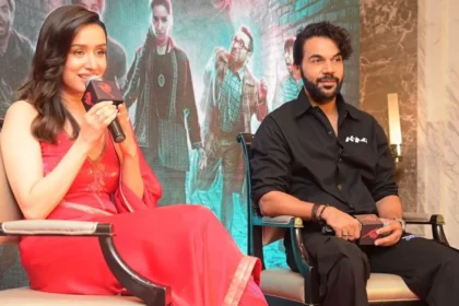 An image of Rajkummar Rao and Shraddha Kapoor promoting Stree 2 in Kolkata