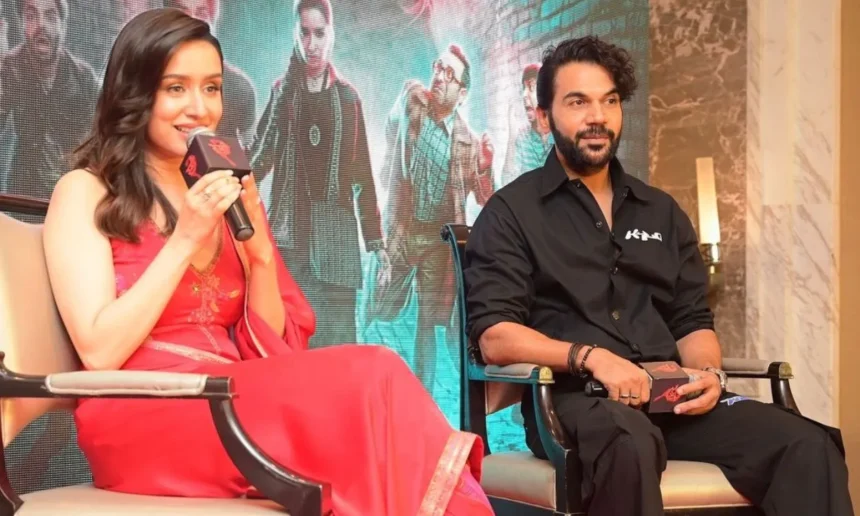 An image of Rajkummar Rao and Shraddha Kapoor promoting Stree 2 in Kolkata