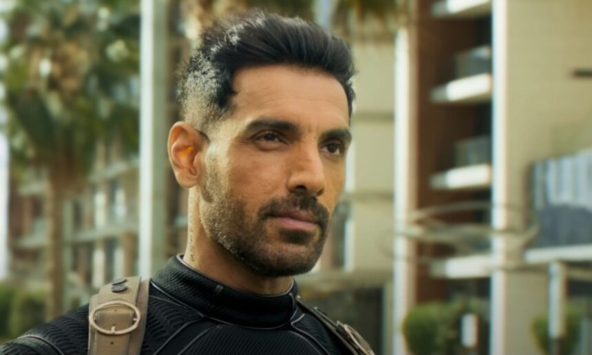 An image of John Abraham from the film Pathaan