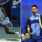 Coco Gauff (R) and Novak Djokovic (L) in 2024 US Open