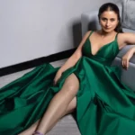 An image of Rasika Dugal wearing a green outfit