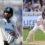 Virat Kohli (L) and Joe Root (R)